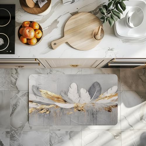 Badezimmerteppich 40X60Cm Marmor Badteppich rutschfest Waschbar,Duschvorleger Schnelltrocknend,Stein Badematte,Diatomite Stone Bath Mat,Super Absorbierende Badvorleger von LWLFC