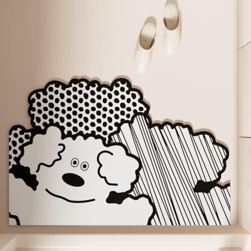 Badezimmerteppich 40X60Cm Tiere Badteppich rutschfest Waschbar,Duschvorleger Schnelltrocknend,Stein Badematte,Diatomite Stone Bath Mat,Super Absorbierende Badvorleger von LWLFC
