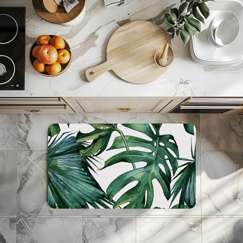 Badezimmerteppich 60X90Cm Grüne Pflanzen Badteppich rutschfest Waschbar,Duschvorleger Schnelltrocknend,Stein Badematte,Diatomite Stone Bath Mat,Super Absorbierende Badvorleger Badezimmerteppich 60X90Cm Grüne Pflanzen Badteppich rutschfest Waschbar,Duschvorleger Schnelltrocknend,Stein Badematte,Diatomite Stone Bath Mat,Super Absorbierende Badvorleger von LWLFC