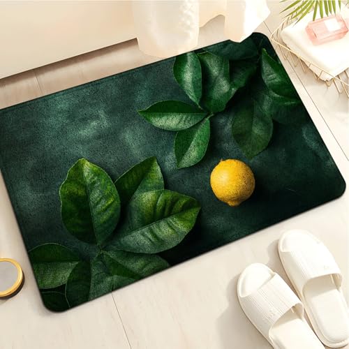 Badezimmerteppich Grün Badematte rutschfest Flauschig,Badteppich Waschbar,Teppich Badezimmer, Weiche Mikrofaser Bad Teppich,Badezimmer Teppiche von LWLFC