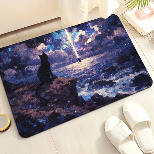 Badezimmerteppich Stein Badematte rutschfest Flauschig,Badteppich Waschbar,Teppich Badezimmer, Weiche Mikrofaser Bad Teppich,Bathroom Mat von LWLFC