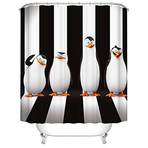 LWLFC Duschvorhang 180X200 Lustiger Pinguin Duschvorhang Anti-Schimmel und Wasserabweisend Shower Curtain, Duschvorhänge mit 12 Haken,Duschvorhang Textil Waschbar,Polyester LWLFC Duschvorhang 180X200 Lustiger Pinguin Duschvorhang Anti-Schimmel und Wasserabweisend Shower Curtain, Duschvorhänge mit 12 Haken,Duschvorhang Textil Waschbar,Polyester von LWLFC