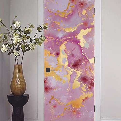 Fensterfolie Blickdicht 2X38.6X200Cm Golden Pink Fensterfolie Selbsthaftend Fenster Folie Blickschutz Sichtschutz Fenster Sichtschutz Sichtschutzfolie Fenster innen Blickdicht Uv-Schutz（1 Stück） von LWLFC