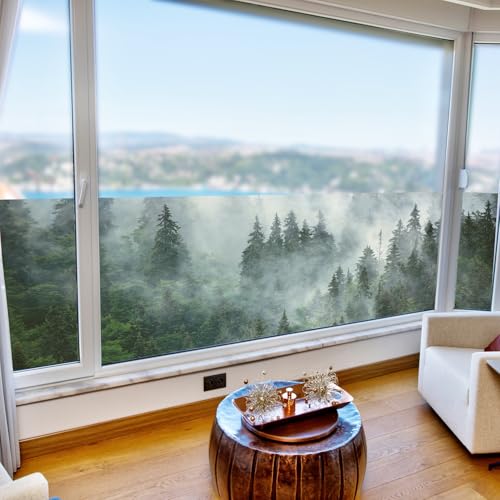 LWLFC Fensterfolie Blickdicht 38x120cm Wald Folie Fenster Sichtschutz, Selbsthaftend, Anti-Uv LWLFC Fensterfolie Blickdicht 38x120cm Wald Folie Fenster Sichtschutz, Selbsthaftend, Anti-Uv von LWLFC