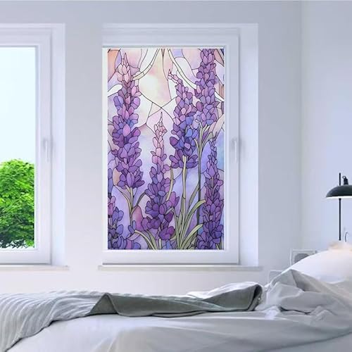 Fensterfolie Blickdicht 40X120CM Lila Blumen Fensterfolie Sichtschutz von Aussen,Sichtschutzfolie Fenster Anti-Uv,Selbstklebend Statische Folie, Dekofolie für Wohnzimmer Küche Büro Fensterfolie Blickdicht 40X120CM Lila Blumen Fensterfolie Sichtschutz von Aussen,Sichtschutzfolie Fenster Anti-Uv,Selbstklebend Statische Folie, Dekofolie für Wohnzimmer Küche Büro von LWLFC
