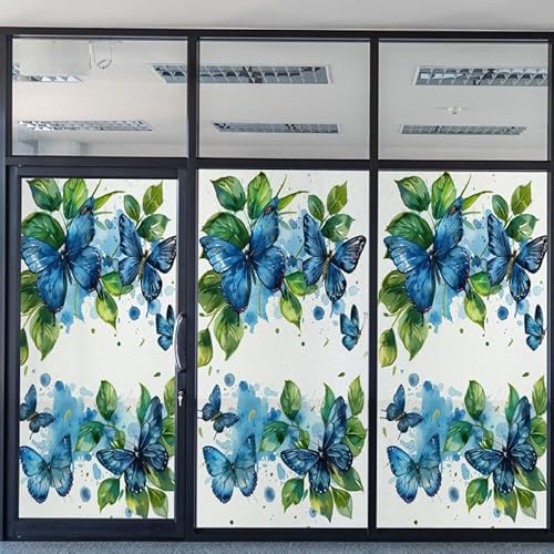 Fensterfolie Blickdicht 45X60CM Blauer Schmetterling Folie Fenster Sichtschutz,Sichtschutz Fenster Selbsthaftend,Sichtschutzfolie Fenster Innen,Fensterfolie Sichtschutz Anti-Uv Fensterfolie Blickdicht 45X60CM Blauer Schmetterling Folie Fenster Sichtschutz,Sichtschutz Fenster Selbsthaftend,Sichtschutzfolie Fenster Innen,Fensterfolie Sichtschutz Anti-Uv von LWLFC