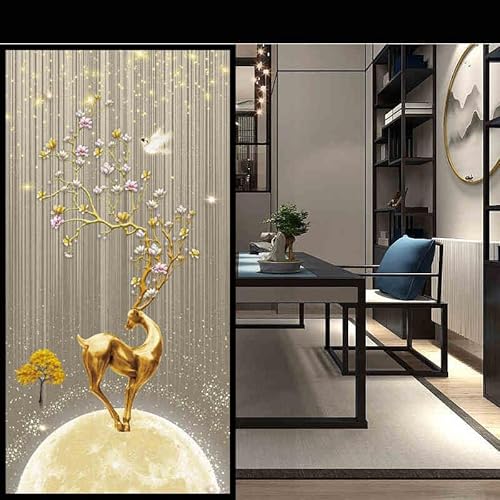 Fensterfolie Blickdicht 50X90CM Modern Sichtschutzfolie Fenster von Aussen Anti-Uv,Fenster Folie Blickschutz für Badezimmer, Duschkabine Sowie Türen, Umkleide von LWLFC