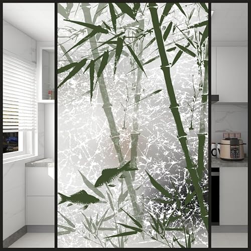 Fensterfolie Blickdicht 60x120cm Bambus Fensterfolie Sichtschutz von Aussen,Sichtschutzfolie Fenster Anti-Uv,Selbstklebend Statische Folie, Dekofolie für Wohnzimmer Küche Büro Fensterfolie Blickdicht 60x120cm Bambus Fensterfolie Sichtschutz von Aussen,Sichtschutzfolie Fenster Anti-Uv,Selbstklebend Statische Folie, Dekofolie für Wohnzimmer Küche Büro von LWLFC