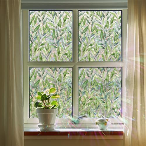 Fensterfolie Blickdicht 75x200cm Grüne Blätter Fensterfolie Sichtschutz von Aussen,Sichtschutzfolie Fenster Anti-Uv,Selbstklebend Statische Folie, Dekofolie für Wohnzimmer Küche Büro Fensterfolie Blickdicht 75x200cm Grüne Blätter Fensterfolie Sichtschutz von Aussen,Sichtschutzfolie Fenster Anti-Uv,Selbstklebend Statische Folie, Dekofolie für Wohnzimmer Küche Büro von LWLFC