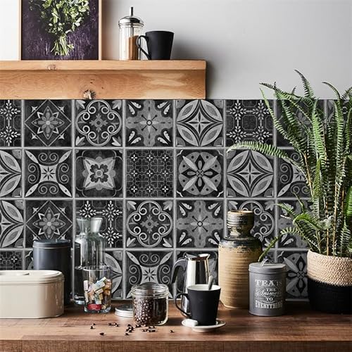 fliesenaufkleber 20x20 cm Schwarze Geometrie Klebefliesen Küchenrückwand Folie Selbstklebende Fliesen Fliesenaufkleber Küche Badezimmer Fliesenfolie Vinyl Selbstklebend Wasserdicht fliesenaufkleber 20x20 cm Schwarze Geometrie Klebefliesen Küchenrückwand Folie Selbstklebende Fliesen Fliesenaufkleber Küche Badezimmer Fliesenfolie Vinyl Selbstklebend Wasserdicht von LWLFC