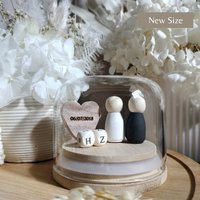 Paar Jahrestag/Hochzeit Valentinstag Anpassbare Miniatur-Globus - Wählen Sie Ihre Initialen, Farben Und Hauttöne von LWLL