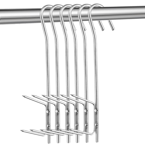 5 Stück Räucherhaken, Räucher-Haken Edelstahl zum Aufhängen von Geräuchertem Fisch, Fleisch, Wurst(21cm) von LWMLWM