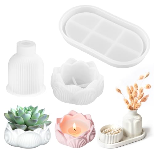 3 Stück Sukkulente Kaktus Silikonform,Vase Silikon Gießformen,Epoxidharz Formen Für DIY Blumentopf Formen,ür Sukkulenten Und Kaktus Resin Form 3 Stück Sukkulente Kaktus Silikonform,Vase Silikon Gießformen,Epoxidharz Formen Für DIY Blumentopf Formen,ür Sukkulenten Und Kaktus Resin Form von LWMTT