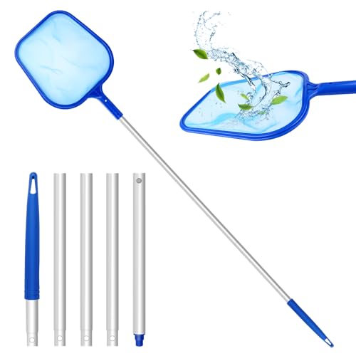 Kescher Pool,156cm Schwimmbad Blätter Reinigungsnetz Mesh Net Poolreinigung, Kescher Pool feinmaschig,Feinmaschig - Für Teich, Algen & Bestway Pool,Algenkescher Nylon-Netz von LWMTT