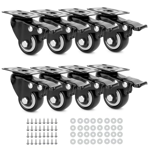 LWMTT 8er Möbelrollen 40mm Schwerlastrollen mit Bremse 360° Rollen für Möbel 8 Stk bis 200kg Leise Transportrollen mit Schrauben und Unterlegscheiben für Möbel Transport Tisch Kabinett LWMTT 8er Möbelrollen 40mm Schwerlastrollen mit Bremse 360° Rollen für Möbel 8 Stk bis 200kg Leise Transportrollen mit Schrauben und Unterlegscheiben für Möbel Transport Tisch Kabinett von LWMTT