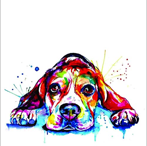 LWOHDKHK Diamant Malerei Kits, DIY 5D Diamond Painting Set, bunter Beagle-Hund Malen nach Zahlen Diamant, Diamant Painting Arts Craft für Home Wand-Decor von LWOHDKHK