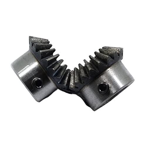 Gehrungsgetriebe 2pcs schräggetriebe 1m 20teeth 45# Stahl Inneres Loch 5 mm/6 mm/7 mm/8 mm Zahnrad 90 Grad Meshing Winkel Stahl Zahnradscheibe M5 Ritzel mechanisch (Color : 5mm Hole, Size : 1M20Teet von LWOMAN