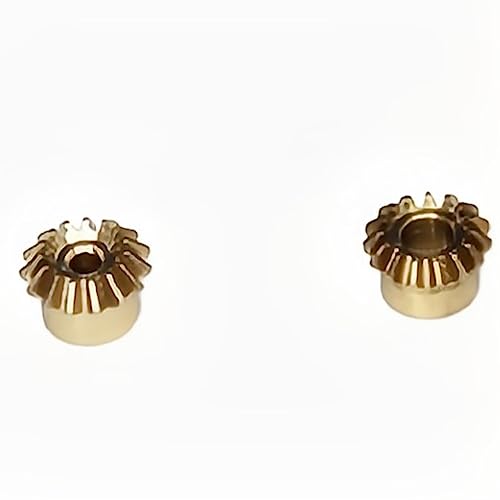 LWOMAN Gehrungsgetriebe 2pcs 1: 1 Schräggetriebe 0,8 MODUL 15TETH Gear 3/4/5/6/6,35 mm Lochdurchmesser M3 Jackschrauben -Messing -Kegelgetriebe Ritzel mechanisch (Color : 6mm Brass, Size : 0.8M 15T) von LWOMAN