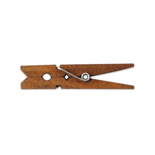 LWR CRAFTS Kleine Wäscheklammern aus Holz 1-7/8″ 4,8 cm 50 Stück pro Packung (Jacobean) von LWR CRAFTS