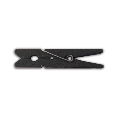 LWR CRAFTS Kleine Wäscheklammern aus Holz 1-7/8″ 4,8 cm 50 Stück pro Packung (Schwarz) von LWR CRAFTS