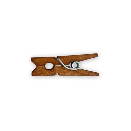 LWR CRAFTS Mini-Wäscheklammern aus Holz 15 Farben 100 Stück pro Packung 1″/2,5 cm (Jacobean) von LWR CRAFTS