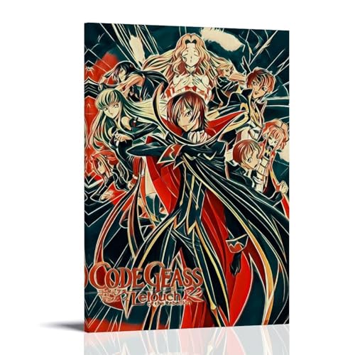 LWSCYMX Code Geass Kunstdruck auf Leinwand, klassisches Anime, wundervolles Anime, Wandkunst, dekoratives Gemälde, Schlafzimmer, 50 x 75 cm, Rahmenstil LWSCYMX Code Geass Kunstdruck auf Leinwand, klassisches Anime, wundervolles Anime, Wandkunst, dekoratives Gemälde, Schlafzimmer, 50 x 75 cm, Rahmenstil von LWSCYMX