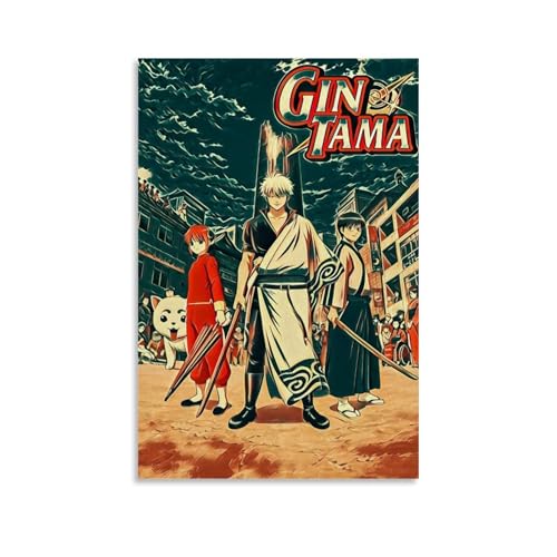 LWSCYMX Gin Tama, klassisches Anime, wundervolles Anime-Leinwand-Poster, Wandkunst, dekoratives Gemälde, Schlafzimmer, 50 x 75 cm, ungerahmter Stil LWSCYMX Gin Tama, klassisches Anime, wundervolles Anime-Leinwand-Poster, Wandkunst, dekoratives Gemälde, Schlafzimmer, 50 x 75 cm, ungerahmter Stil von LWSCYMX