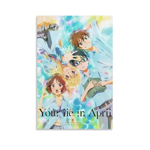 LWSCYMX Kunstdruck auf Leinwand, Motiv: "Your Lie in April", klassisches Anime-Motiv, Wandkunst, dekoratives Gemälde, Poster, 60 x 90 cm, ungerahmter Stil LWSCYMX Kunstdruck auf Leinwand, Motiv: "Your Lie in April", klassisches Anime-Motiv, Wandkunst, dekoratives Gemälde, Poster, 60 x 90 cm, ungerahmter Stil von LWSCYMX