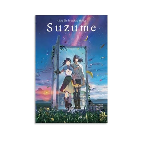 LWSCYMX Suzume Klassisches Anime-Leinwand-Poster, Wandkunst, dekoratives Gemälde, Schlafzimmer, 50 x 75 cm, ungerahmter Stil LWSCYMX Suzume Klassisches Anime-Leinwand-Poster, Wandkunst, dekoratives Gemälde, Schlafzimmer, 50 x 75 cm, ungerahmter Stil von LWSCYMX