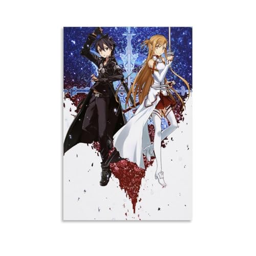 LWSCYMX Sword Art Online Klassisches Anime-Leinwand-Poster, Wandkunst, dekoratives Gemälde, Poster, 50 x 75 cm, ungerahmter Stil LWSCYMX Sword Art Online Klassisches Anime-Leinwand-Poster, Wandkunst, dekoratives Gemälde, Poster, 50 x 75 cm, ungerahmter Stil von LWSCYMX
