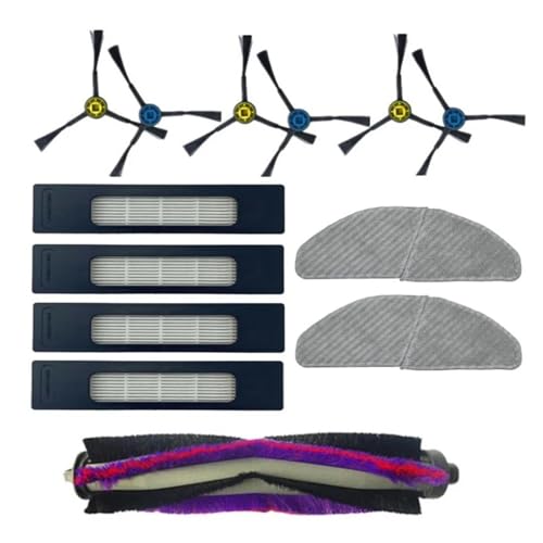For Midea S8 S8+ Zubehör Ersatzteile for Midea S8 Roboter-staubsauger Ersatzbürste HEPA-Filter Mopptuch Verbrauchsmaterial Lobenswert(Light Grey) von LWTBFHJR