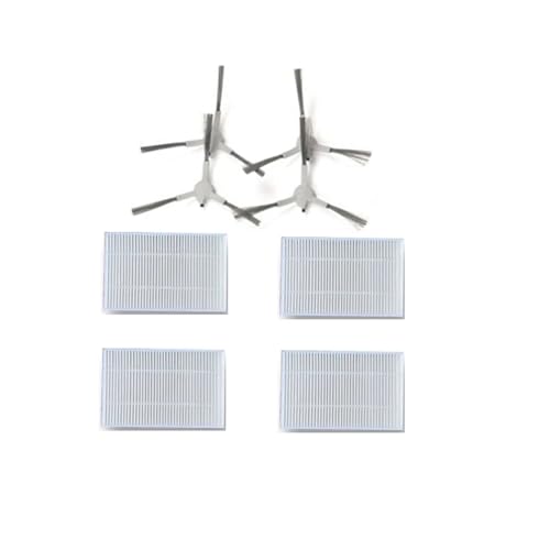 HEPA-Filter Seitenbürste Mopptücher for Redmond RV-R670S RV-R650S RV 670S 650S Robotic Staubsauger Ersatzteile Zubehör Lobenswert(Dark Grey) von LWTBFHJR