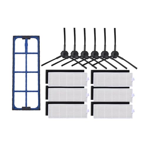 HEPA-Filter Seitenbürste Primärfilter for Chuwi Ilife A8 A6 X620 X623 Roboter-Staubsauger Teile Roller Hauptbürste Ersatz Lobenswert(Kit-8) von LWTBFHJR