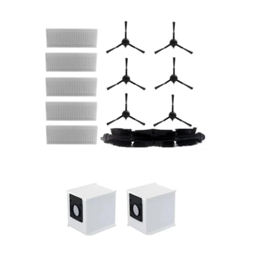 Roboter HEPA-Filterrolle Pinsel Seitenbürste Staubbeutel for TP-Link Tapo RV30 Plus RV10 Plus Roboterstaubsauger Ersatzteile Lobenswert(Set 1) von LWTBFHJR