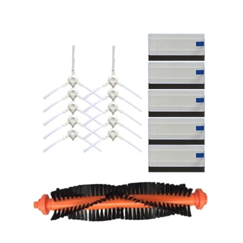 Roboter Hauptrolle Pinsel Seite Pinsel HEPA-Filter for Rowenta EXPLORER Serie 20 Robotic Staubsauger Ersatzteile Zubehör Lobenswert(Light Grey) von LWTBFHJR