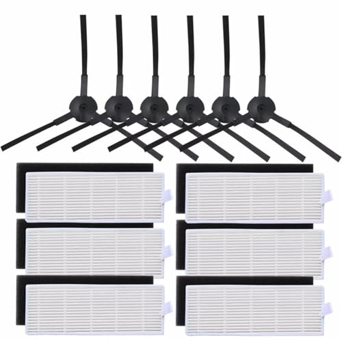 Zubehör-Kit for Ilife A4 A4S A40 Staubsaugerteile HEPA-Filter Primärfilter Seitenbürste Rollenbürstenabdeckung Mopp-Pad-Tuch Lobenswert(Kit-5) von LWTBFHJR