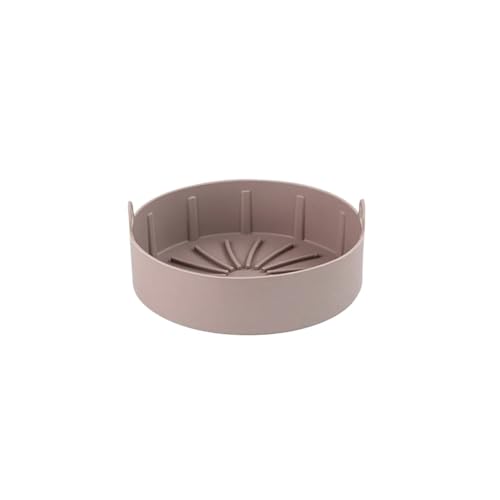 Airfryer Silikontopf Quadratische Luftfritteusen Ofen Backblech Brot Gebratenes Huhn Pizzakorb Matte Ersatz Grillpfanne Zubehör(Brown 19cm) von LWVQRERKH