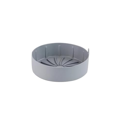 Airfryer Silikontopf Quadratische Luftfritteusen Ofen Backblech Brot Gebratenes Huhn Pizzakorb Matte Ersatz Grillpfanne Zubehör(Gray 19cm) von LWVQRERKH