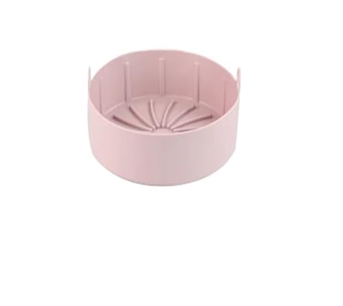 Airfryer Silikontopf Quadratische Luftfritteusen Ofen Backblech Brot Gebratenes Huhn Pizzakorb Matte Ersatz Grillpfanne Zubehör(Pink 19cm) von LWVQRERKH