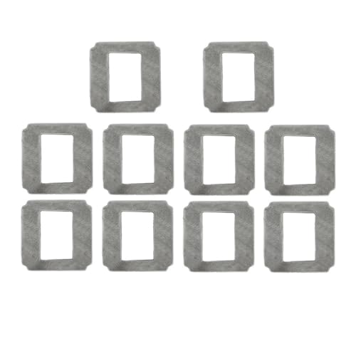 LWVQRERKH Fensterputzroboter Wischmopp Tuch Tücher Square Clean Wipes Purerobo W-S3 W-S8S W-S3S W-S9S Fensterreiniger Zubehör(Grey mop A 10 Pcs) von LWVQRERKH