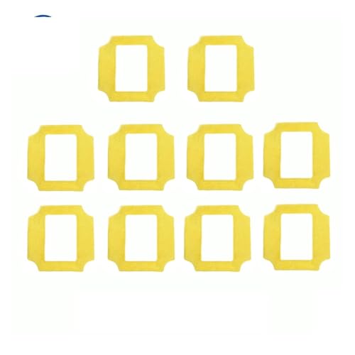 LWVQRERKH Fensterputzroboter Wischmopp Tuch Tücher Square Clean Wipes Purerobo W-S3 W-S8S W-S3S W-S9S Fensterreiniger Zubehör(Yellow mop B 10 Pcs) von LWVQRERKH