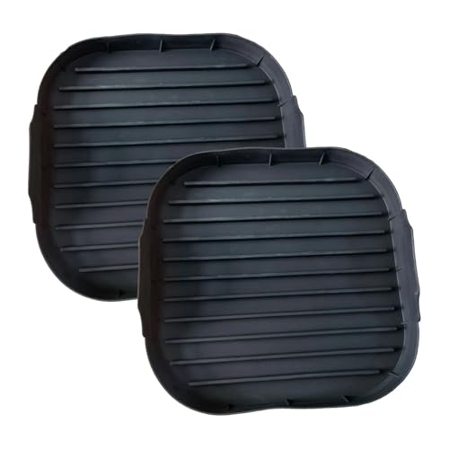 Mikrowellen-Speckständer, Speckgrill-Crisper-Tablett, Silikon-Backblech, Silikon-Speckkocherpfanne For Den Ofen(Black 2pcs) von LWVQRERKH