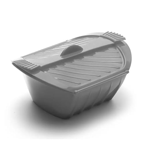 Praktischer Silikon-Dampfgarer, Leicht Zu Reinigendes Dampfgestell, Umweltfreundliche Silikon-Dampfhülle, Mikrowellengeeigneter Lebensmittelkocher, Kochzubehör(Large-grey) von LWVQRERKH