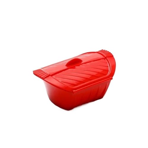 Praktischer Silikon-Dampfgarer, Leicht Zu Reinigendes Dampfgestell, Umweltfreundliche Silikon-Dampfhülle, Mikrowellengeeigneter Lebensmittelkocher, Kochzubehör(Small-red) von LWVQRERKH