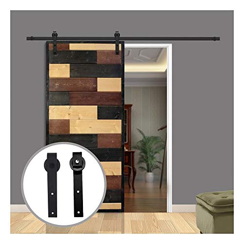 LWZH 9.6FT/291 cm Schiebetürbeschlag Set Barn Door Hardware Kit Laufschienen für Schiebetür Hängeschiene Schiebetürsystem von LWZH