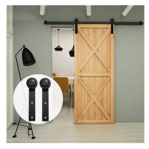 LWZH 9.6FT/293cm Schiebetürbeschlag Set Hängeschiene Schiebetürsystem Tür Hardware Kit für Innentüren Schwarze I-Form von LWZH
