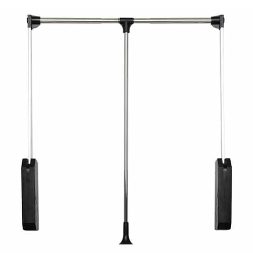 Herunterziehbare Kleiderstange, Verstellbarer Kleiderschrank-Hebeschienen-Organizer, Tragfähigkeit Im Geschlossenen Zustand 40 Kg, Kann Hinten Oder Seitlich Montiert Werden(Back-Mounted,890-1210MM) von LWZQRVCT