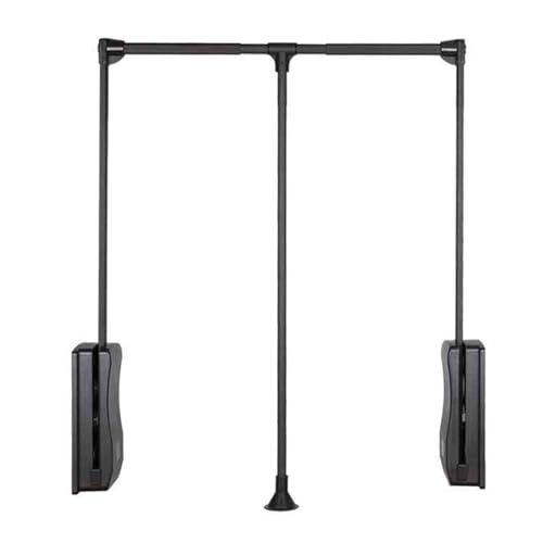 LWZQRVCT Ausziehbare Kleiderstange Mit Einzelpuffer, Kleiderschrank-Hebeschiene Aus Aluminiumlegierung, Herunterklappbare Kleiderstange for Den Heimschrank for Aufhängen Von Kleidung(870-1240mm) von LWZQRVCT