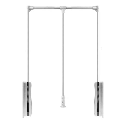 LWZQRVCT Einziehbarer Kleiderbügel, Zweiwege-Puffer-Hängestange for Den Heimschrank, Aufbewahrungssystem Mit Hebeschienen for Kleiderschränke for Aufhängen Von Kleidung(Color3,930-1250mm) von LWZQRVCT