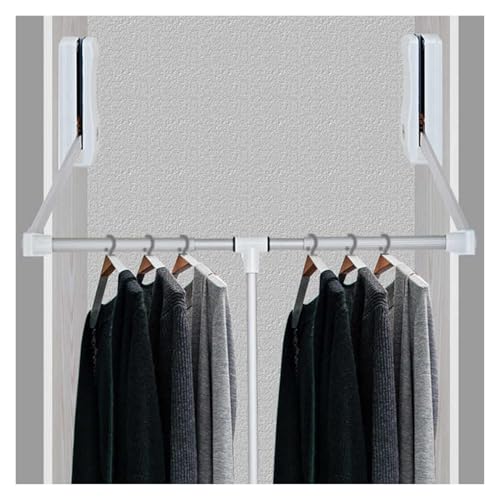 LWZQRVCT Herunterziehbare Kleiderstange, Kleiderschrank-Hebeschiene, Organizer Aus Aluminiumlegierung, Verstellbarer Kleiderschrank-Hebeschienen-Organizer for Aufhängen Von Kleidung(Silver,510-650mm) von LWZQRVCT